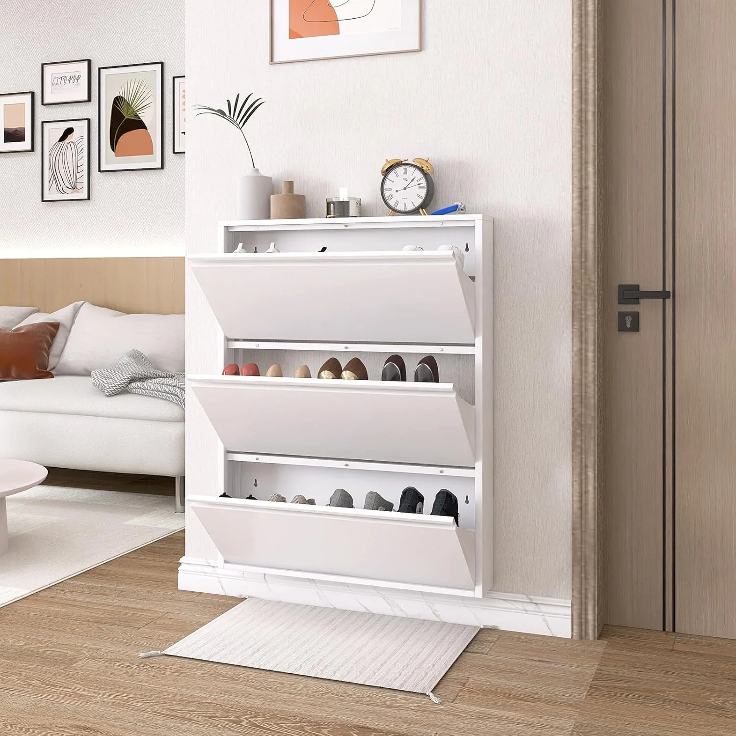 Sapateira slim em um ambiente organizado