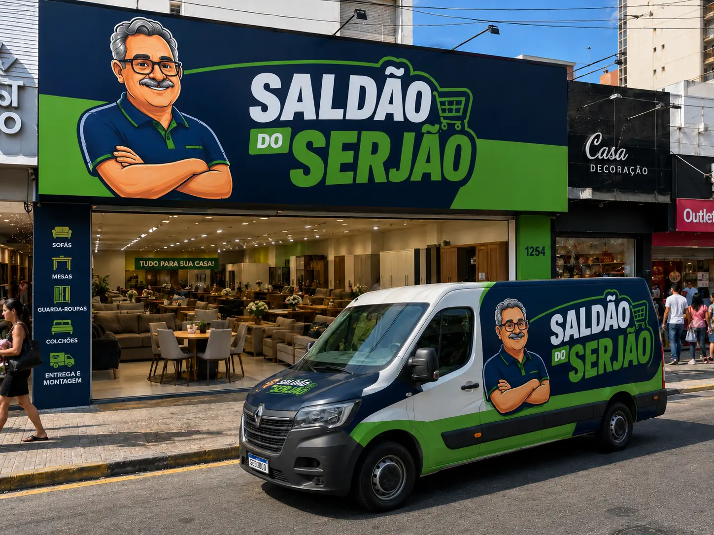 Van de entregas Saldão do Serjão
